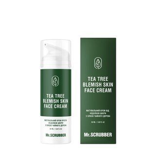 Матувальний крем вiд недолiкiв шкiри Tea Tree Blemish Skin Face Cream з олією чайного дерева Mr.SCRUBBER 1632 фото