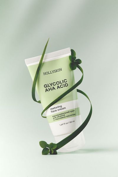 Відновлювальний крем для обличчя HOLLYSKIN Glycolic AHA Acid з гліколевою кислотою 0213h фото