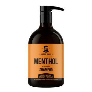Шампунь для жирної шкіри голови і схильного до лупи волосся Menthol Barber Blend 500 мл 1724 фото