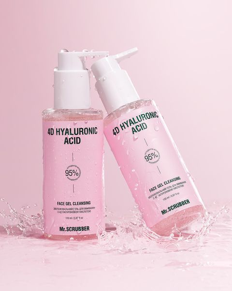 Зволожувальний гель для вмивання 4D Hyaluronic Acid з 4Д гіалуроновою кислотою Mr.SCRUBBER 1762 фото